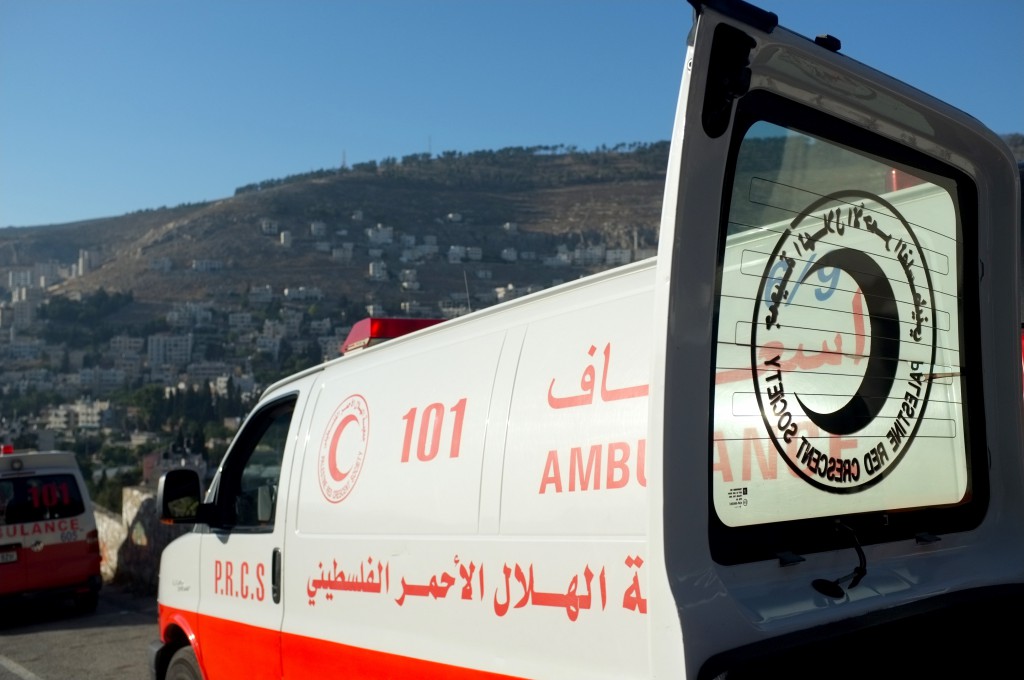 Røde Halvmåne i Nablus består av 14 ambulanser som skal dekke et område bosatt av 400.000 mennesker. 